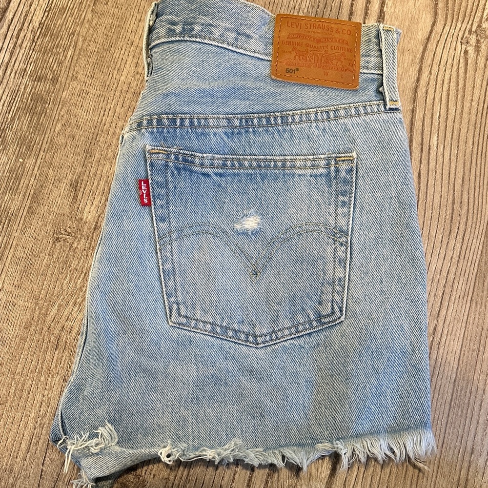 Levi's Classic Light Blue Denim Cutoffs